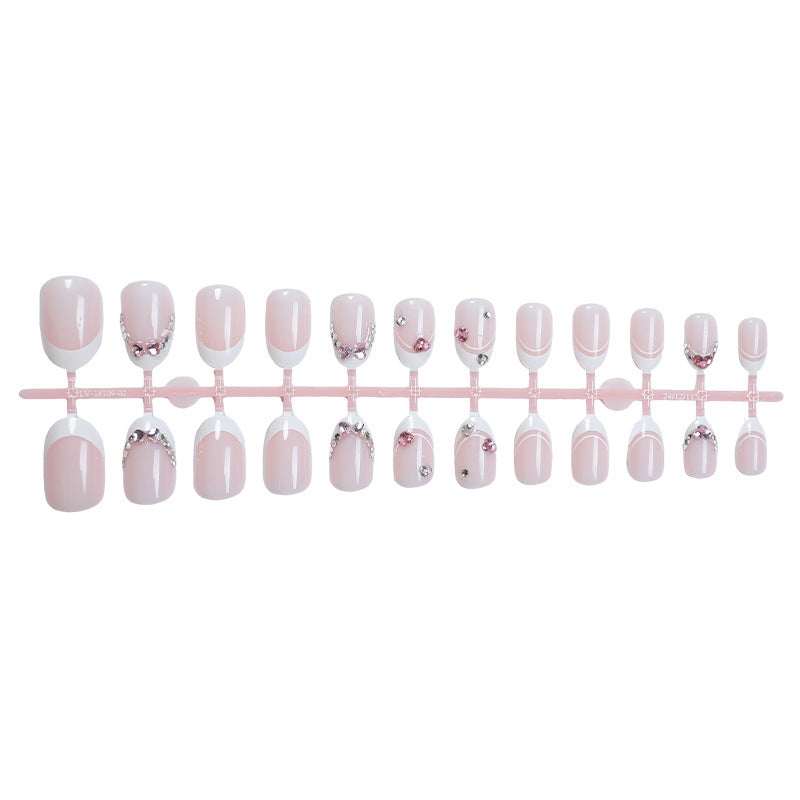 Glamorous Rhinestone-Embellished Press-On Nail Set Acalora