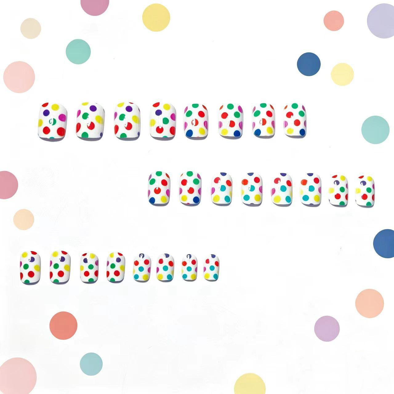 Playful Polka Dot Nail Art Acalora