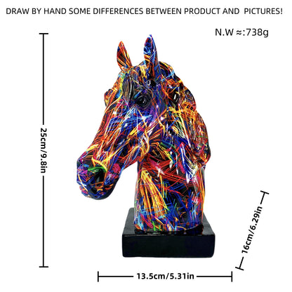 Artful horse sculpture made of high-quality resin Acalora