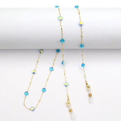 Elegant Crystal-Designed Eyewear Chain Acalora