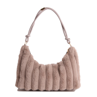 Luxurious Faux Fur Hobo Bag Acalora
