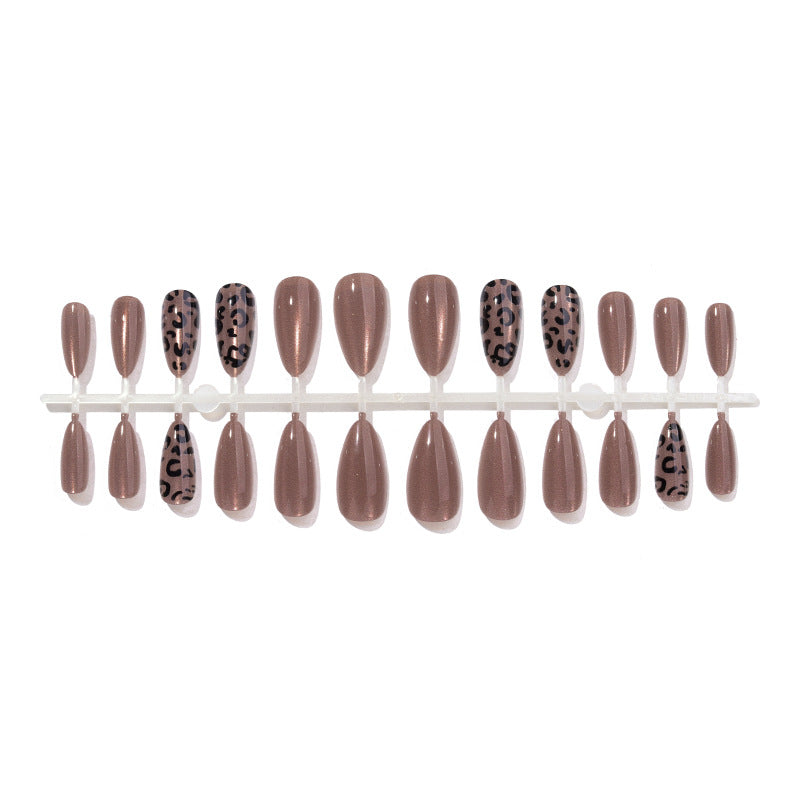 Decorative Leopard Print Press-On Nail Set Acalora