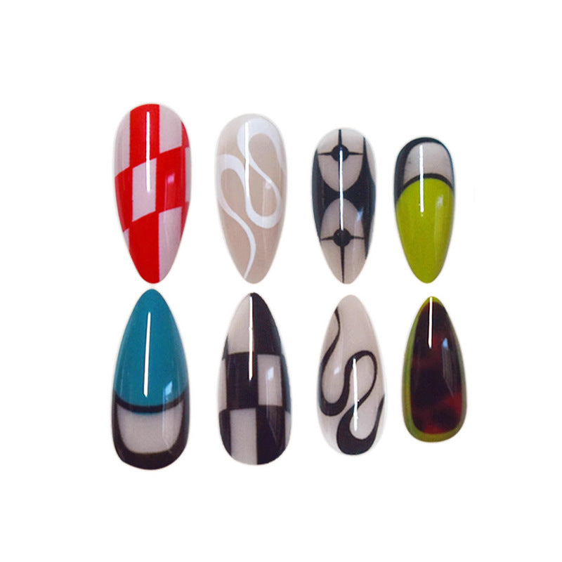 Abstract Artistic Press-On Nail Set Acalora