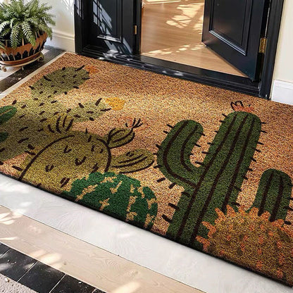 Artistic Cactus Welcome Mat