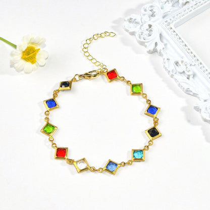 Colorful Gemstone Statement Bracelet Acalora