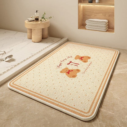 Cartoon Dog-Themed Bath Mat