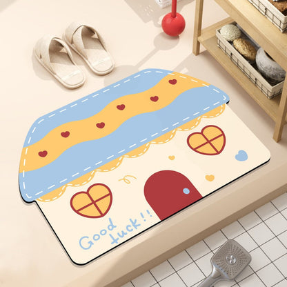 Playful Hamburger-Themed Bath Mat