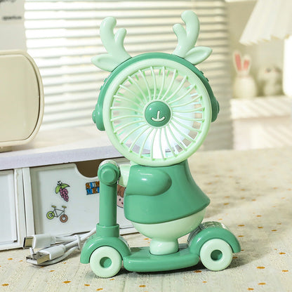 Women Portable Handheld Fan in Creative Animal Design Bowlift