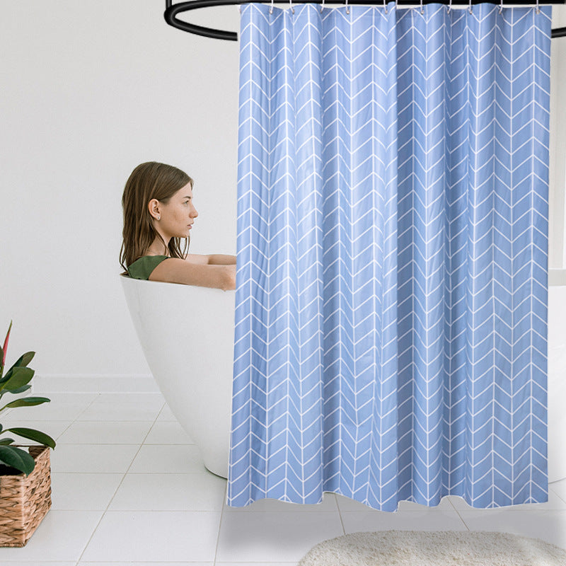 Modern Chevron Pattern Shower Curtain