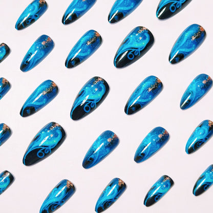 Celestial Swirl Nail Art Acalora