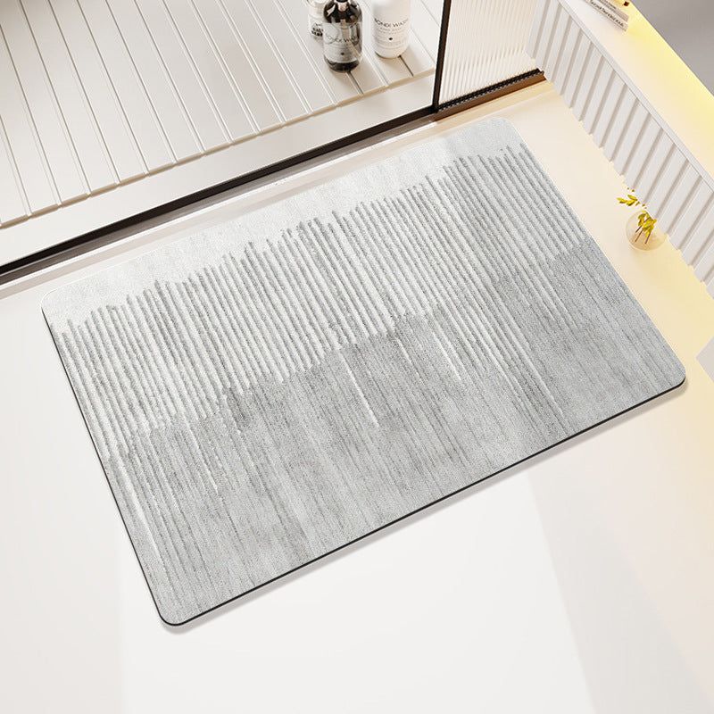 Plush Geometric Bath Mat Acalora