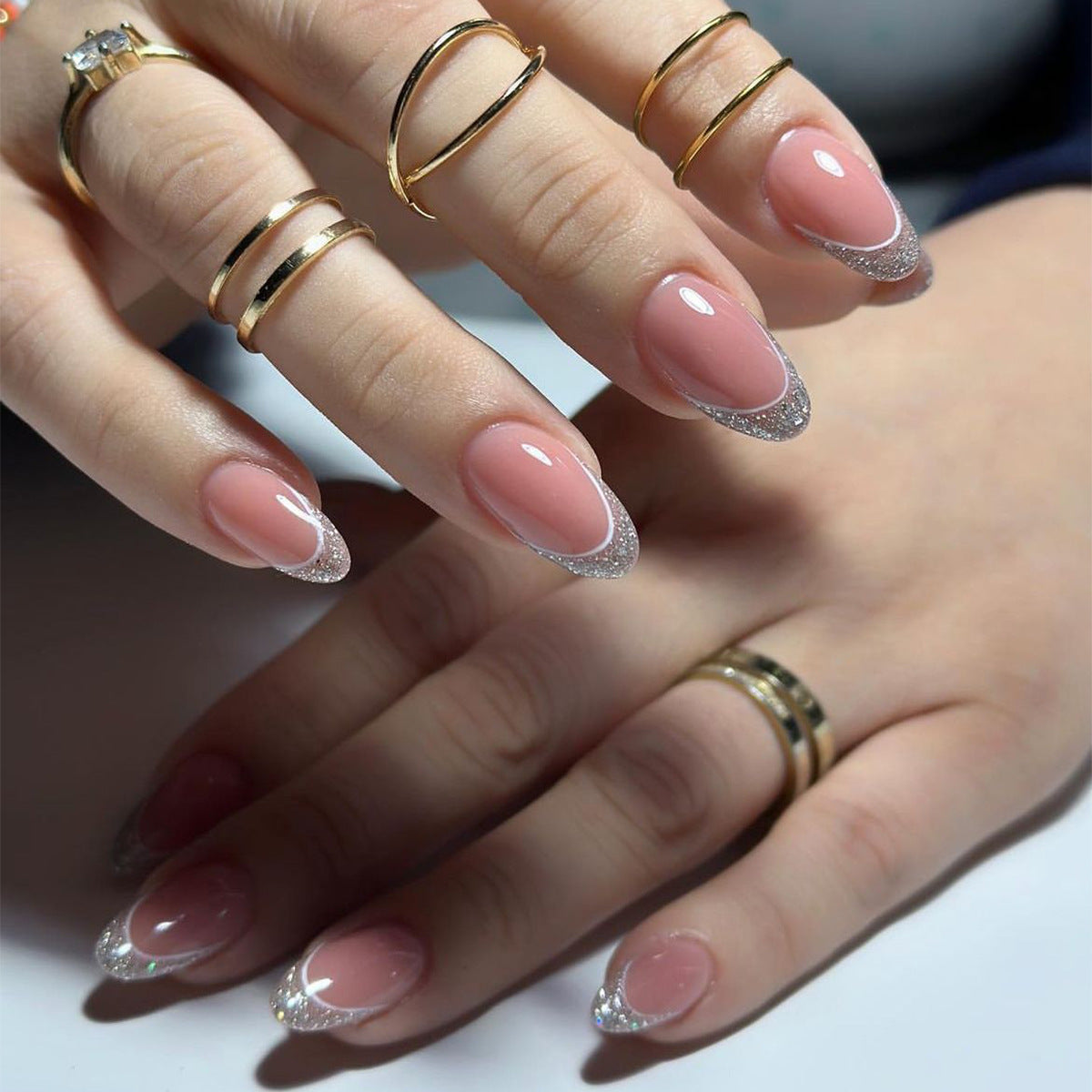Elegant French Tip Press-On Nail Set Acalora