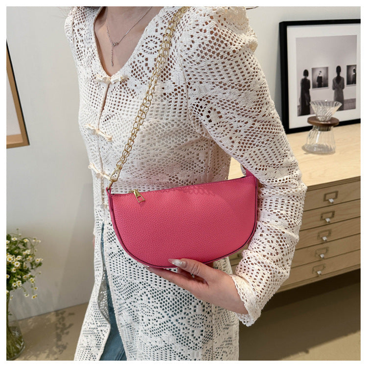 Minimalist Half-Moon Crossbody Bag Acalora