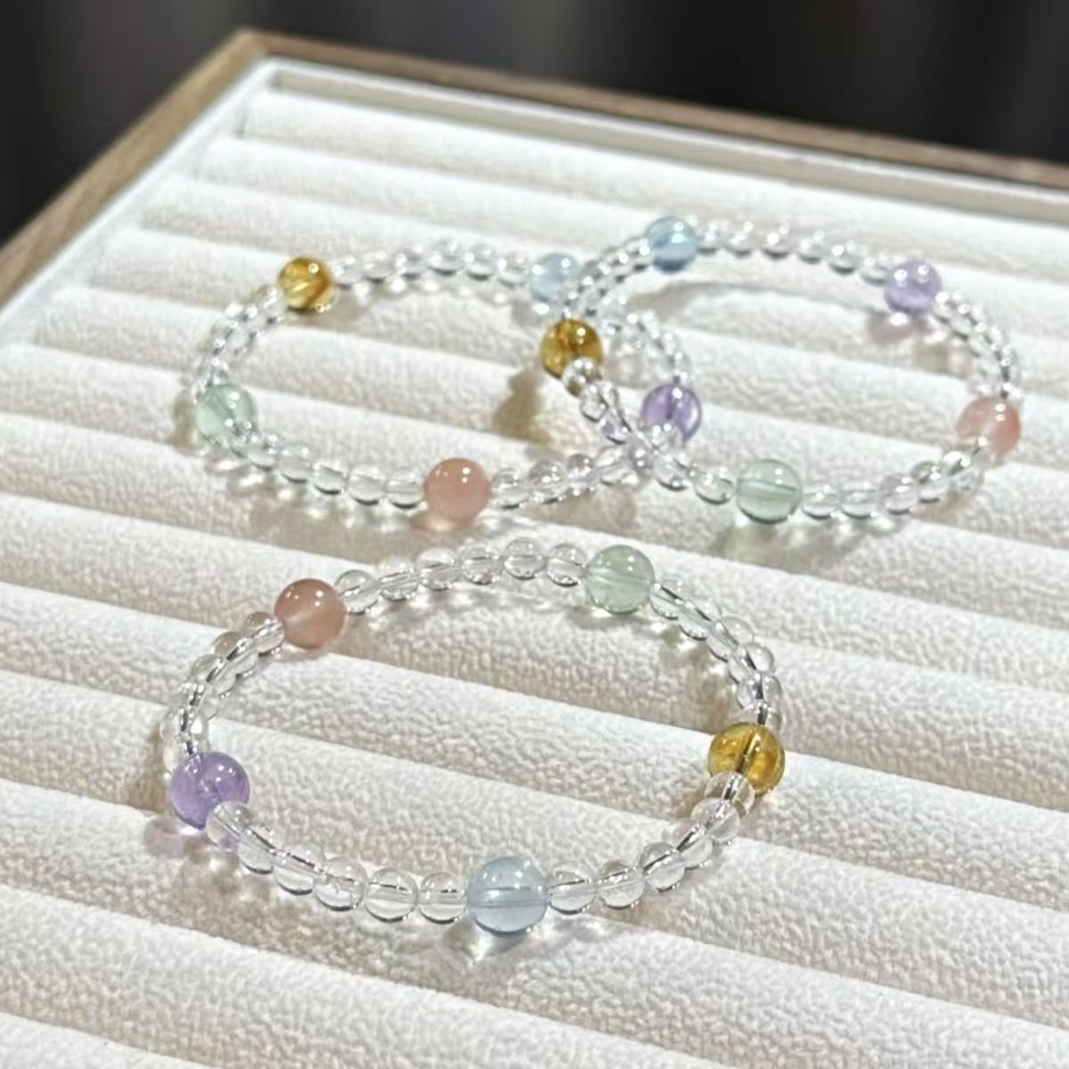 Adjustable Gemstone Stretch Bracelet Acalora