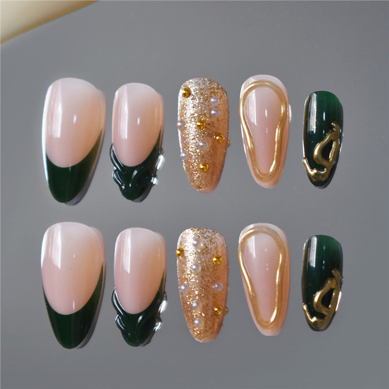 Glamorous Decorative Press-On Nail Art Acalora