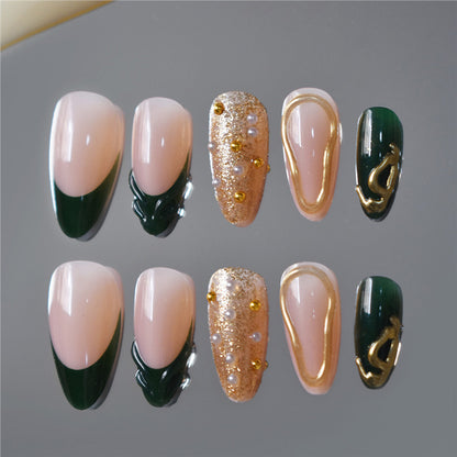 Glamorous Decorative Press-On Nail Art Acalora