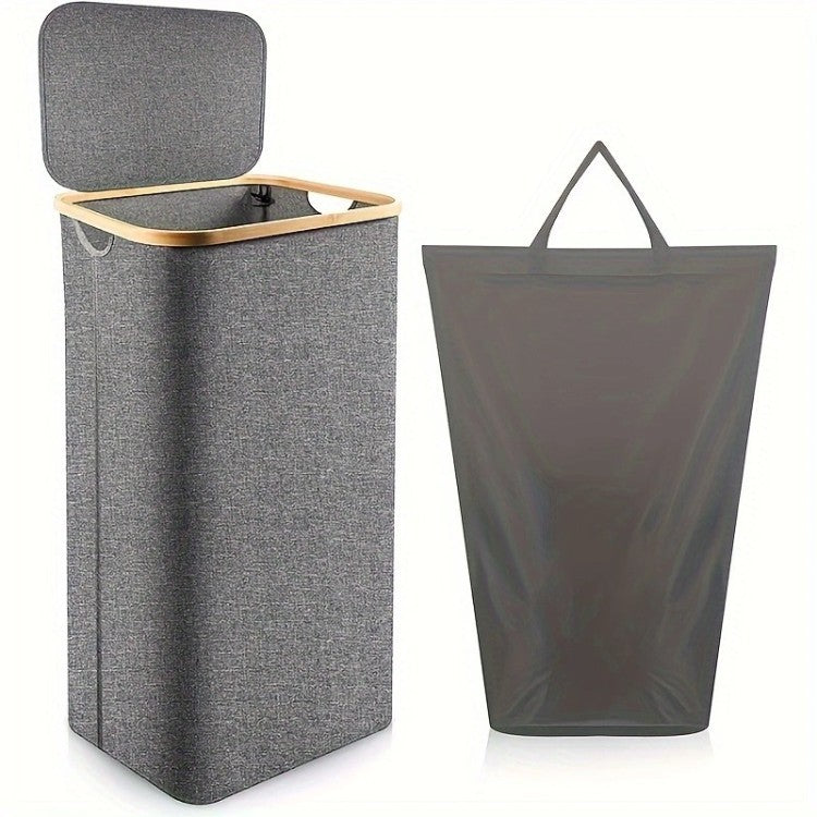 High-quality laundry container with modern lid and removable inner bag Acalora