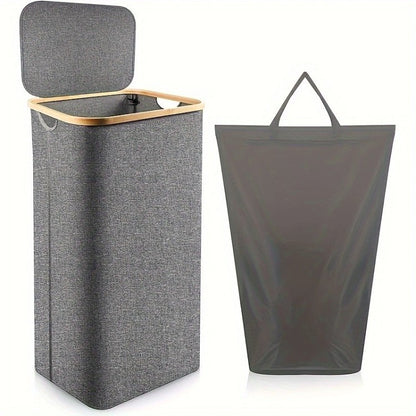 High-quality laundry container with modern lid and removable inner bag Acalora