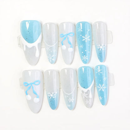 Seasonal Snowflake Press-On Nail Art Set Acalora