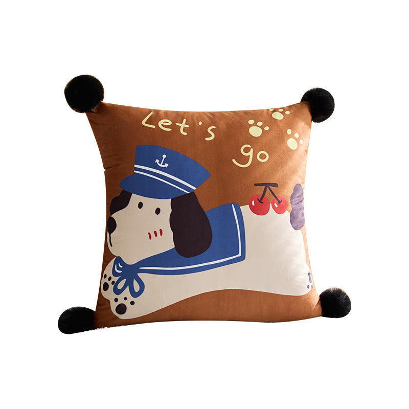 Decorative Rabbit Graphic Throw Pillow