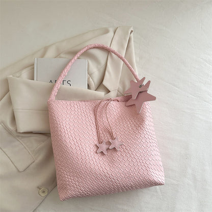 Textured Weave Handheld Shoulder Bag Acalora
