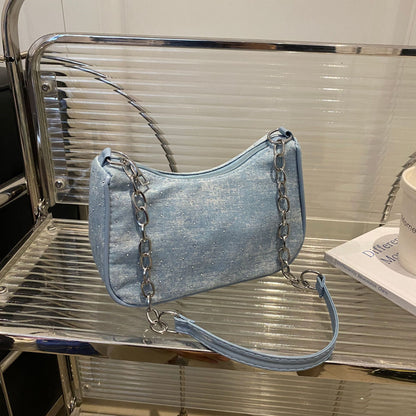 Stylish Chain-Handled Hobo Bag Acalora