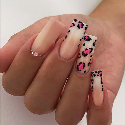 Artistic Leopard Print Press-On Nail Kit Acalora