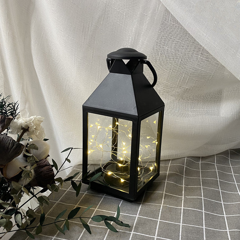 Multi-Size Metal and Glass Lantern Collection Acalora