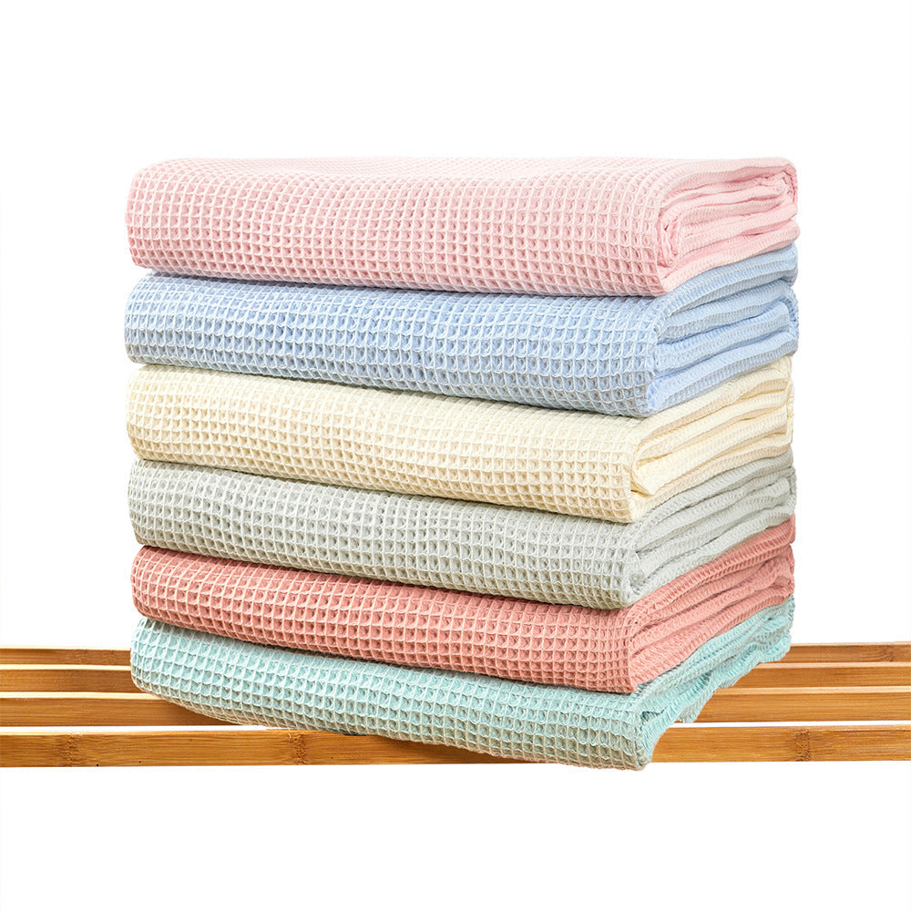 Textured Waffle Weave Throw Blanket