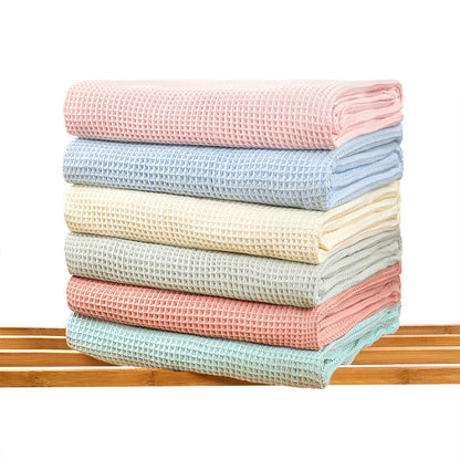 Textured Waffle Weave Throw Blanket