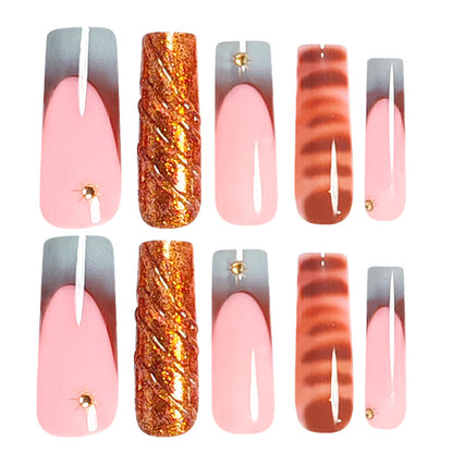 Artistic Long Press-On Nail Extensions Acalora