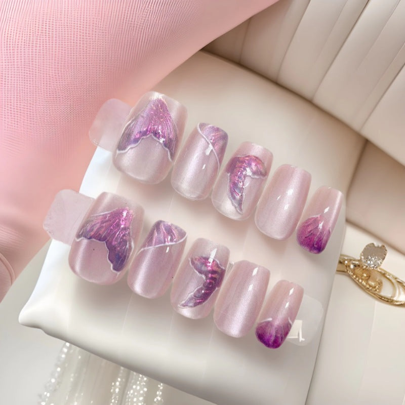 Artistic Press-On Nail Designs Acalora