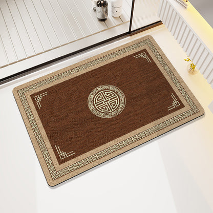 Elegant Geometric Bathroom Mat Acalora