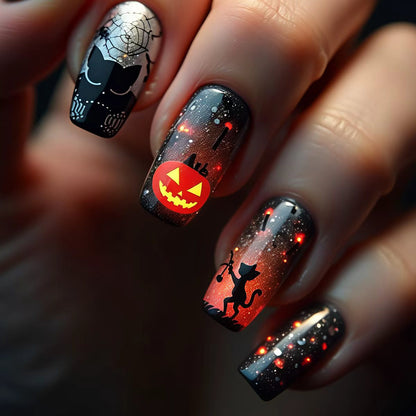 Halloween-Inspired Decorative Nail Art Acalora