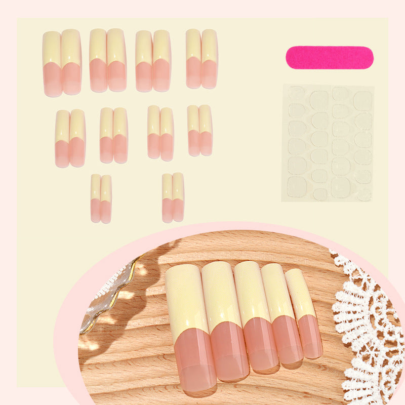 Premium French Tip Press-On Nail Set Acalora