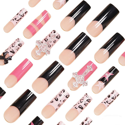 Decorative Cross and Bow Nail Art Acalora