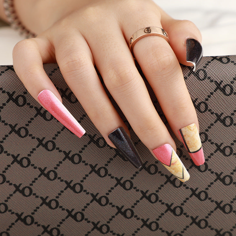 Artificial nails with star and moon design Acalora