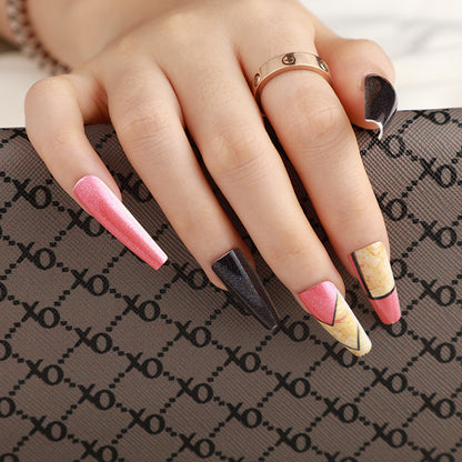 Artificial nails with star and moon design Acalora