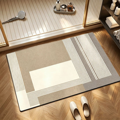 Textured Abstract Design Bath Mat Acalora