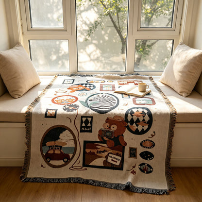 Whimsical Animal-Themed Wall Tapestry