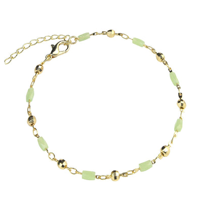 Beaded Charm Anklet Acalora