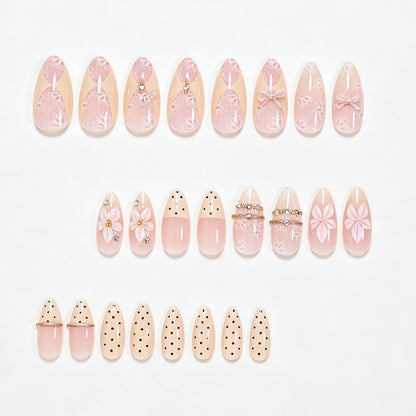Elegant Floral Design Press-On Nail Tips Acalora