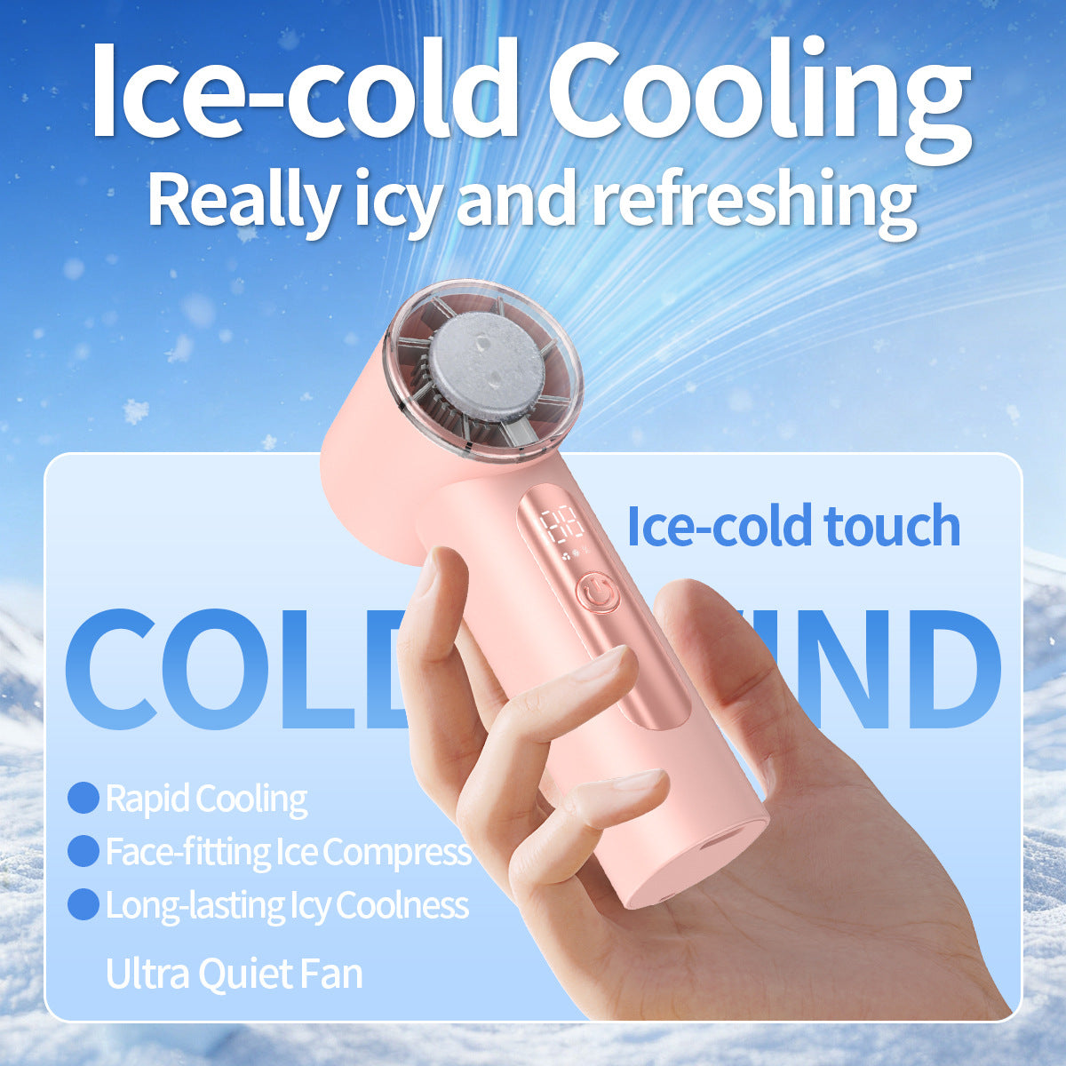 Unisex Portable Ice-Cooling Handheld Fan Bowlift