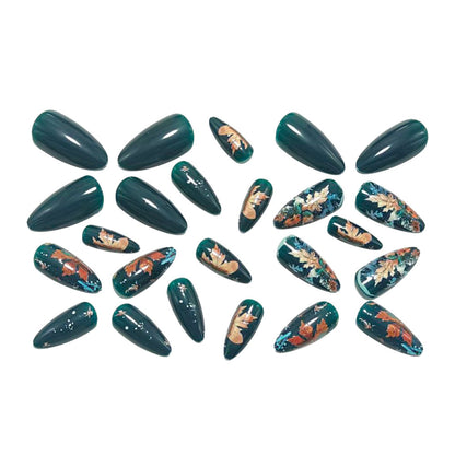 Artificial nails with luxurious leaf design Acalora