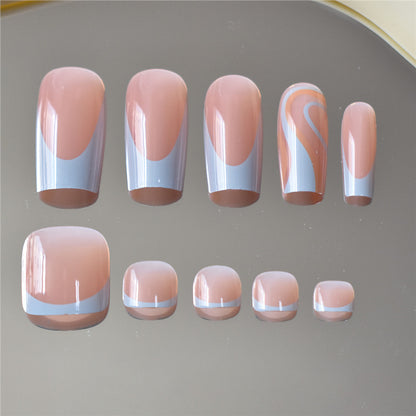 Artistic Swirl Design Press-On Nails Acalora
