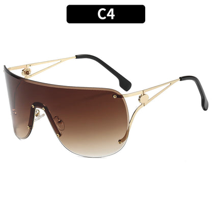 Women's visor-style sunglasses with elegant metal frame Bowlift