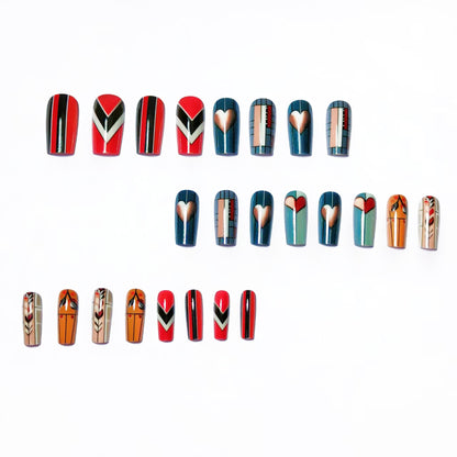 Artistic Heart-Inspired Nail Art Acalora