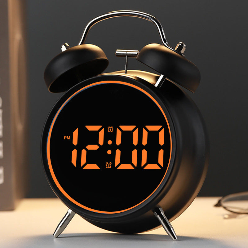 Digital alarm clock with alarm and temperature display