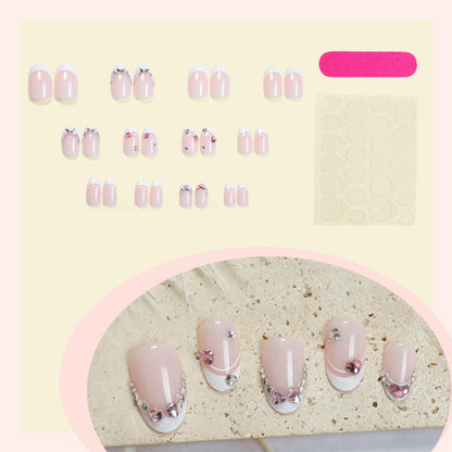 Glamorous Rhinestone-Embellished Press-On Nail Set Acalora