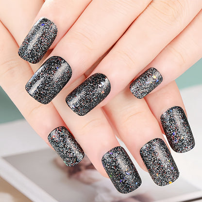 Shiny artificial nails with sparkling glitter Acalora